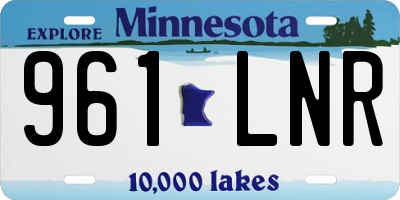 MN license plate 961LNR