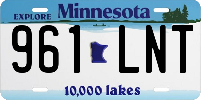 MN license plate 961LNT