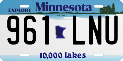 MN license plate 961LNU