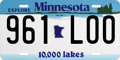 MN license plate 961LOO