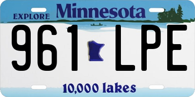 MN license plate 961LPE