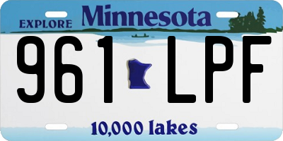 MN license plate 961LPF