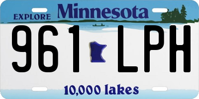 MN license plate 961LPH