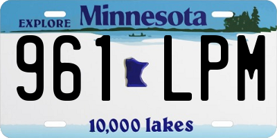 MN license plate 961LPM