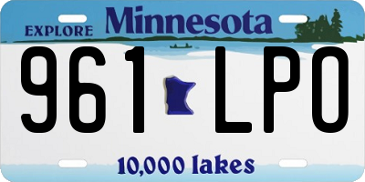 MN license plate 961LPO