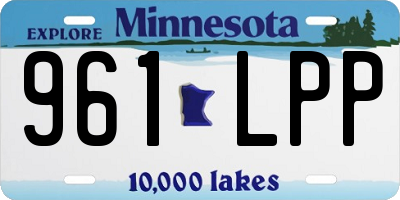MN license plate 961LPP
