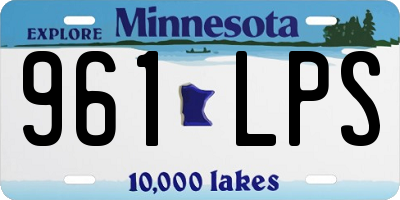 MN license plate 961LPS