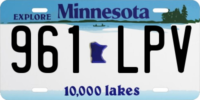 MN license plate 961LPV