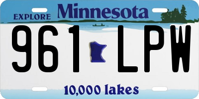 MN license plate 961LPW