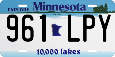 MN license plate 961LPY