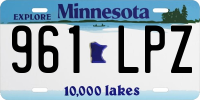MN license plate 961LPZ