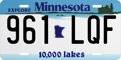 MN license plate 961LQF