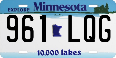 MN license plate 961LQG