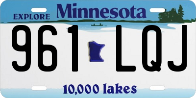 MN license plate 961LQJ