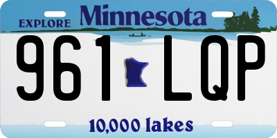 MN license plate 961LQP