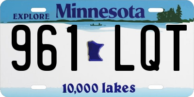 MN license plate 961LQT