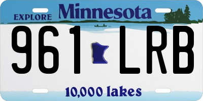 MN license plate 961LRB
