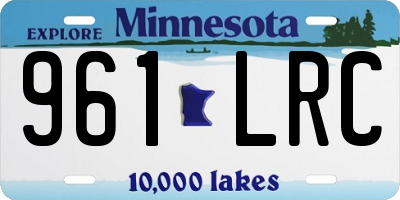 MN license plate 961LRC