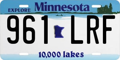 MN license plate 961LRF