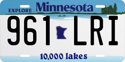 MN license plate 961LRI