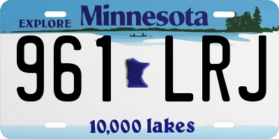 MN license plate 961LRJ