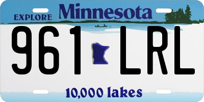 MN license plate 961LRL