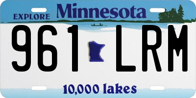 MN license plate 961LRM