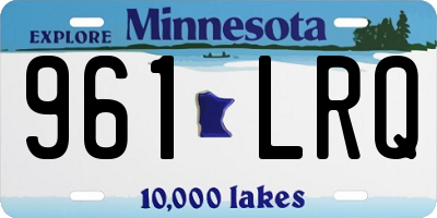 MN license plate 961LRQ
