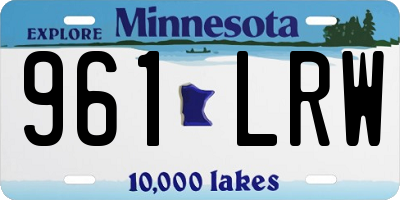 MN license plate 961LRW