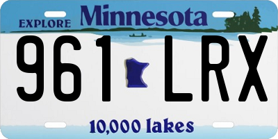 MN license plate 961LRX