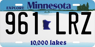 MN license plate 961LRZ