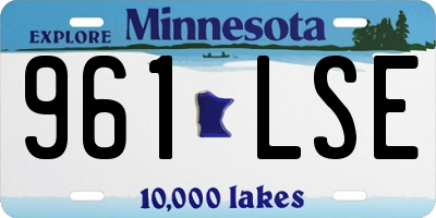 MN license plate 961LSE