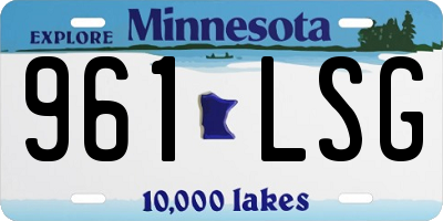 MN license plate 961LSG