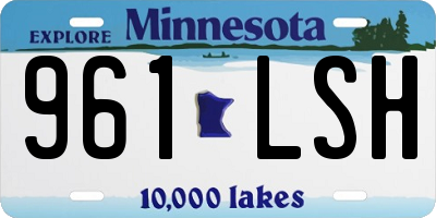 MN license plate 961LSH