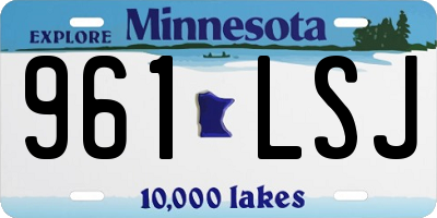 MN license plate 961LSJ