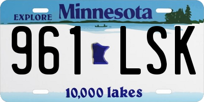 MN license plate 961LSK
