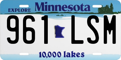 MN license plate 961LSM