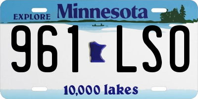 MN license plate 961LSO