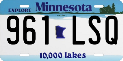 MN license plate 961LSQ