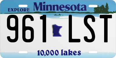 MN license plate 961LST