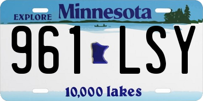 MN license plate 961LSY