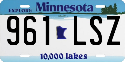 MN license plate 961LSZ