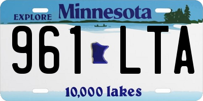 MN license plate 961LTA
