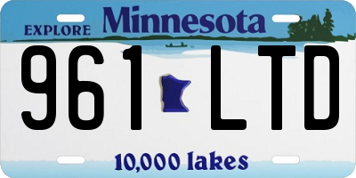 MN license plate 961LTD