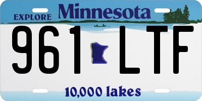 MN license plate 961LTF