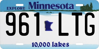MN license plate 961LTG