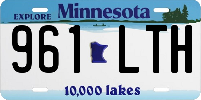 MN license plate 961LTH