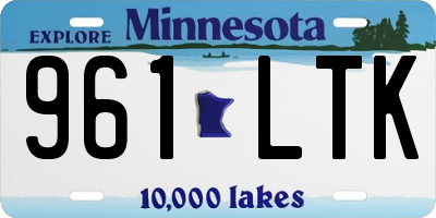 MN license plate 961LTK