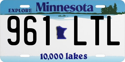 MN license plate 961LTL