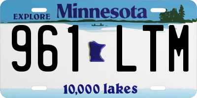 MN license plate 961LTM